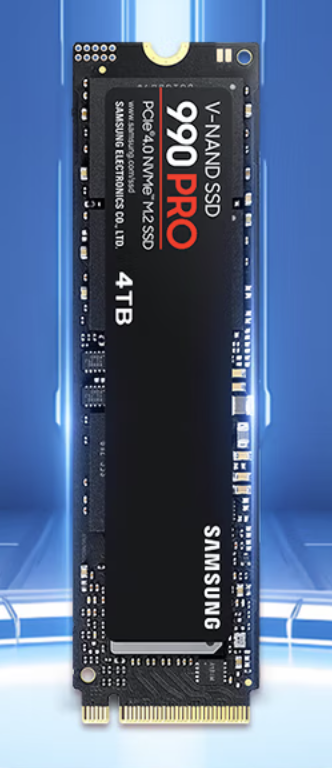 三星/SHANXING 990Pro 移动硬盘 4TSSD固态硬盘 M.2接口 读速7450MB/S 990 PRO