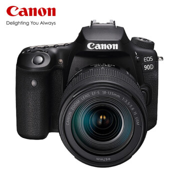 佳能/CANON EOS90D 单反相机 黑色 APS-C 3.0英寸套机（18-135）