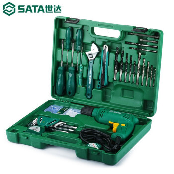 世达（SATA）05158 工具箱 工具组套35件建筑家装手电钻工具套装电动螺丝刀电起子电动工具工具箱